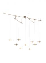  700PNT9NB-LED930S - Modern Mini Ponte dimmable LED Chandelier Ceiling Light in a Natural Brass/Gold Colored finish