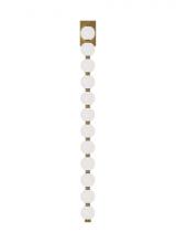  SLWS23030NB - The Perle 40-inch Damp Rated 1-Light Integrated Dimmable LED Wall Sconce in Natural Brass