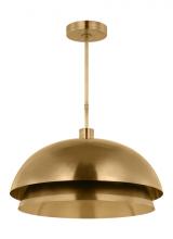  SLPD13527NB - The Shanti X-Large 1-Light Damp Rated Integrated Dimmable LED Ceiling Pendant in Natural Brass