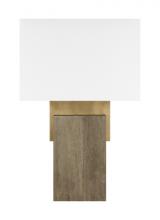  700PRTSLB26NB-LED930 - The Slab Large 1-Light Damp Rated Dimmable Table Lamp in Natural Brass