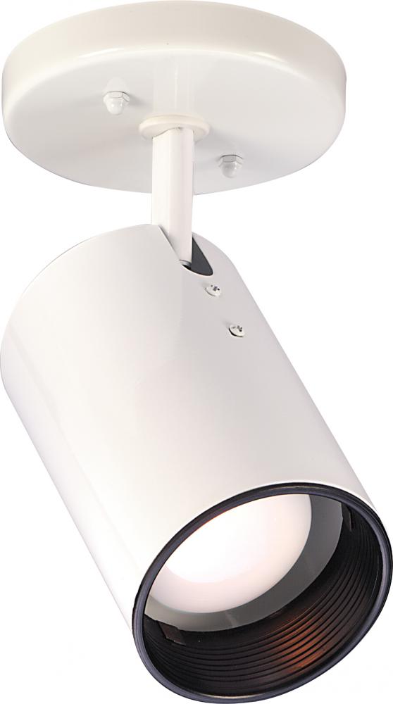 1 Light - R20 Straight Cylinder - White Finish