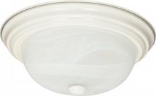  60/221 - 2 Light - 11" Flush with Alabaster Glass - Textured White Finish