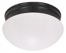  60/2643 - 2 Light - 10" Flush with Frosted Glass - Mahogany Bronze Finish