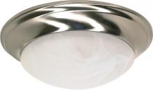  60/283 - 1 Light - 12" Flush with Alabaster Glass - Brushed Nickel Finish