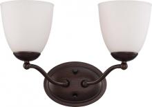  60/5132 - Patton - 2 Light Vanity with Frosted Glass - Prairie Bronze Finish