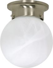  60/6008 - 1 Light - 6" - Ceiling Mount - Alabaster Ball; Color retail packaging