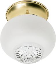  60/6029 - 1 Light - 6" - Ceiling Fixture - Clear Bottom Squat Ball; Color retail packaging