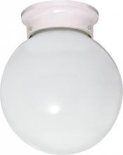  60/6033 - 1 Light - 6" - Ceiling Fixture - White Ball; Color retail packaging