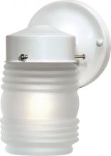  60/6109 - 1 Light - 6" - Porch; Wall - Mason Jar with Frosted Glass; Color retail packaging