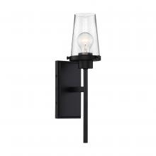  60/6679 - Rector -1 Light Wall Sconce - with Clear Seedy Glass - Aged Bronze Finish