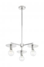  60/7253 - Bizet - 3 Light Chandelier with- Polished Nickel Finish