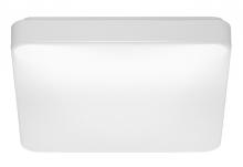  62/1217 - 14 inch; Flush Mounted LED Fixture; CCT Selectable; Square; White Acrylic; with Sensor