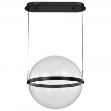  62/2034 - Arvada; 20 Inch LED Pendant; Matte Black; Etched Acrylic Lens