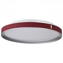  62/3012 - Bandon; 20 Inch LED Flush Mount; Gray with Red Wrap; Acrylic Lens