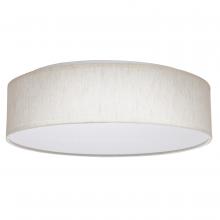  62/998 - 15 inch; CCT Selectable; Fabric Drum LED Decor Flush Mount Fixture; Beige Fabric Shade; Acrylic