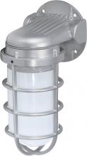  SF76/620 - 1 Light - 10'' Vapor Proof - Wall Mount with Frosted Glass - Metallic Silver Finish
