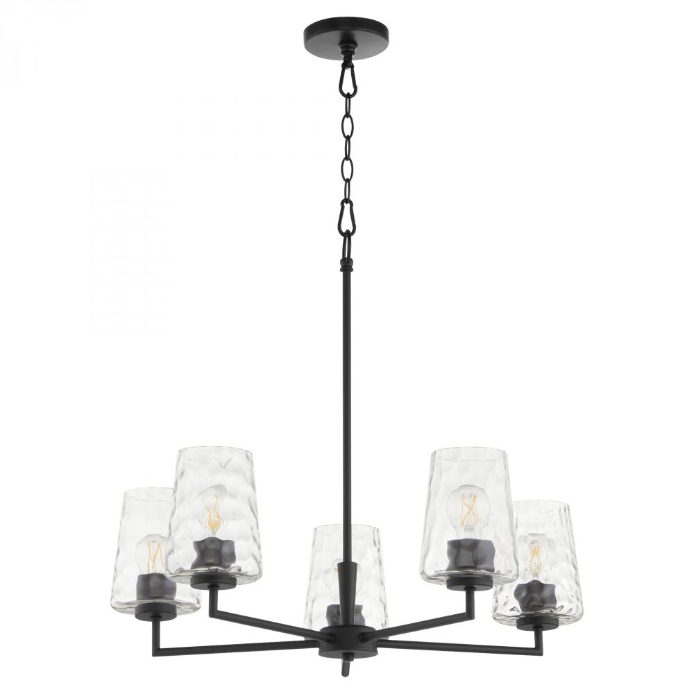 Goodwin 5 Light Chandelier, Matte Black