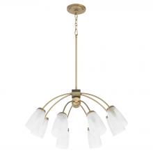  6077-8-80 - Arpeggio 8 Light Chandelier, Aged Brass