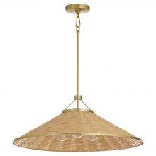  830-3-80 - Cona 24 inches 3 Light Pendant, Aged Brass