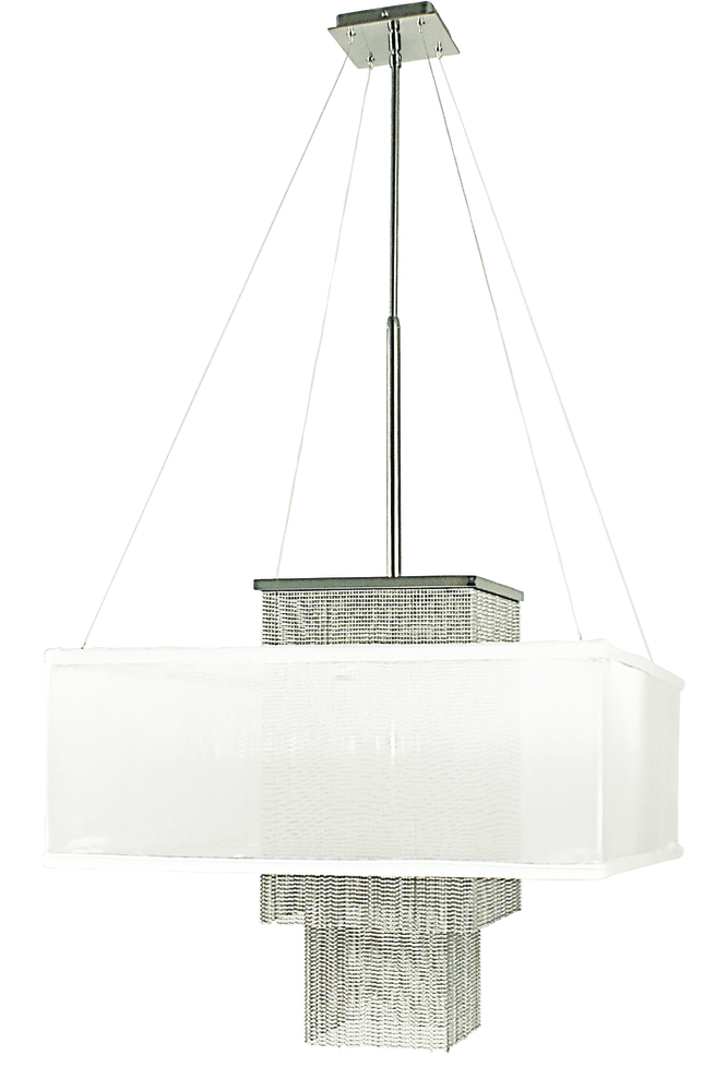 1-Light Polished Silver Gymnopedie Dining Chandelier