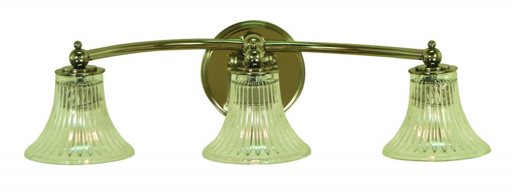 3-Light Polished Nickel Bella Sconce