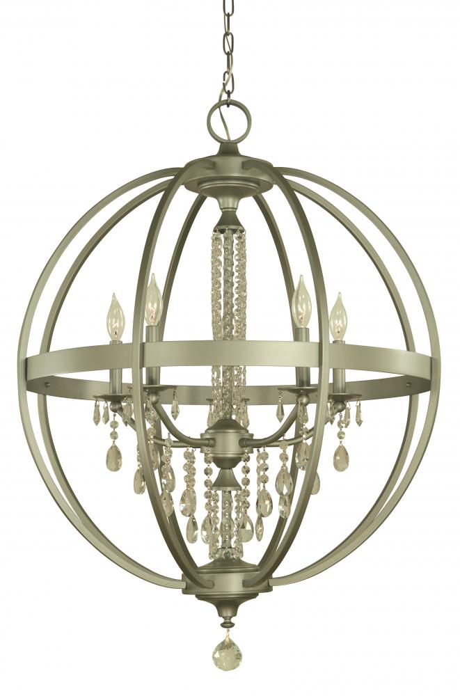 5-Light Matte Black Olivia Dining Chandelier