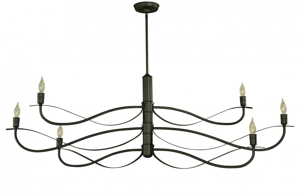 6-Light Iron Telluride Dining Chandelier