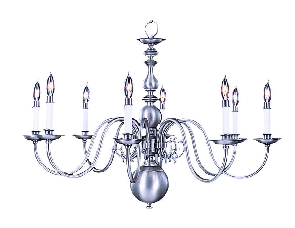 8-Light Polished Brass Jamestown Dining Chandelier