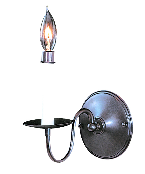 1-Light Satin Pewter Jamestown Sconce