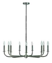  1060 PS - 9-Light Polished Silver Moderne Dining Chandelier