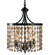 Framburg 2485 AB - 5-Light Antique Brass Naomi Dining Chandelier