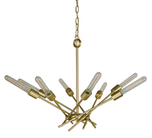 Framburg 3078 SB - 8-Light Satin Brass Quasar Chandelier