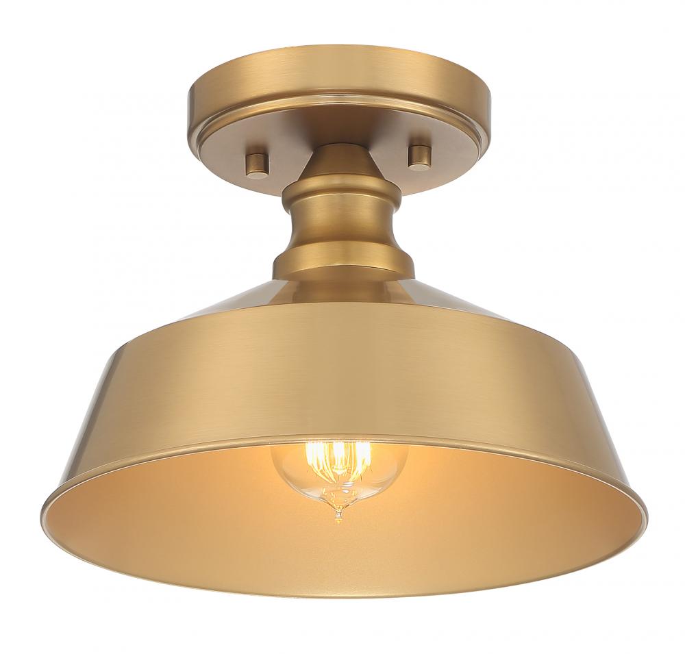 1-Light Ceiling Light in Natural Brass