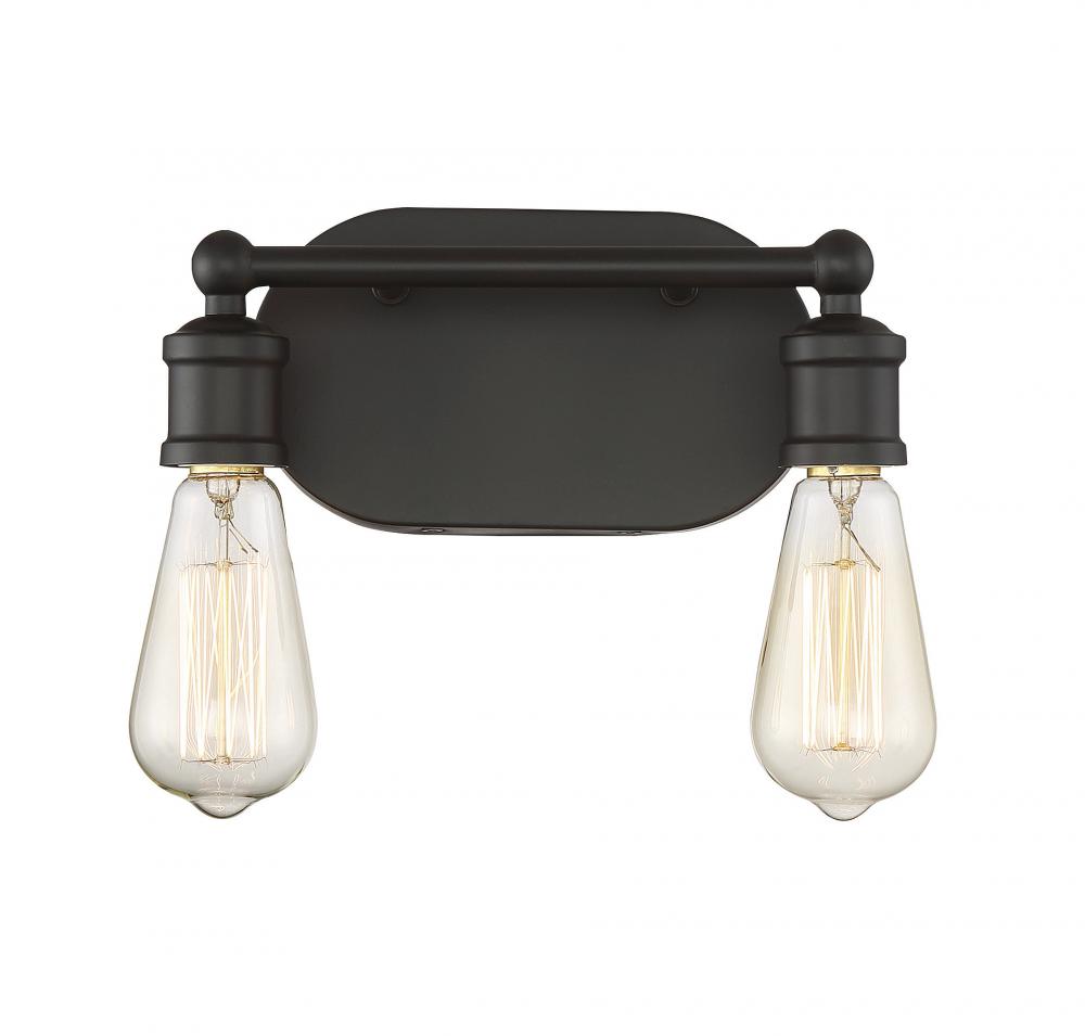 2-Light Bathroom Vanity Light in Oil Rubbed Bronze