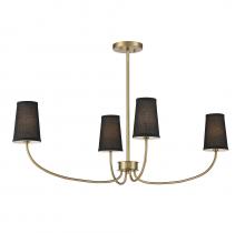  M100104NB - 4-Light Chandelier in Natural Brass