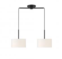  M100109MBK - 2-Light Linear Chandelier in Matte Black