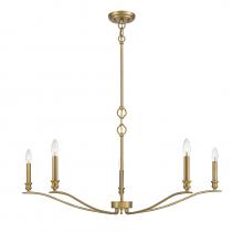  M10086NB - 5-Light Chandelier in Natural Brass