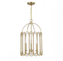  M30011NB - 3-Light Pendant in Natural Brass