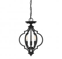  M60055MBK - 3-Light Convertible Semi-Flush or Pendant in Matte Black