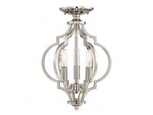  M60055PN - 3-Light Convertible Semi-Flush or Pendant in Polished Nickel