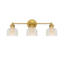  M80035NB - 3-Light Bathroom Vanity Light in Natural Brass