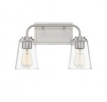 Savoy House Meridian M80043BN - 2-Light Bathroom Vanity Light in Brushed Nickel