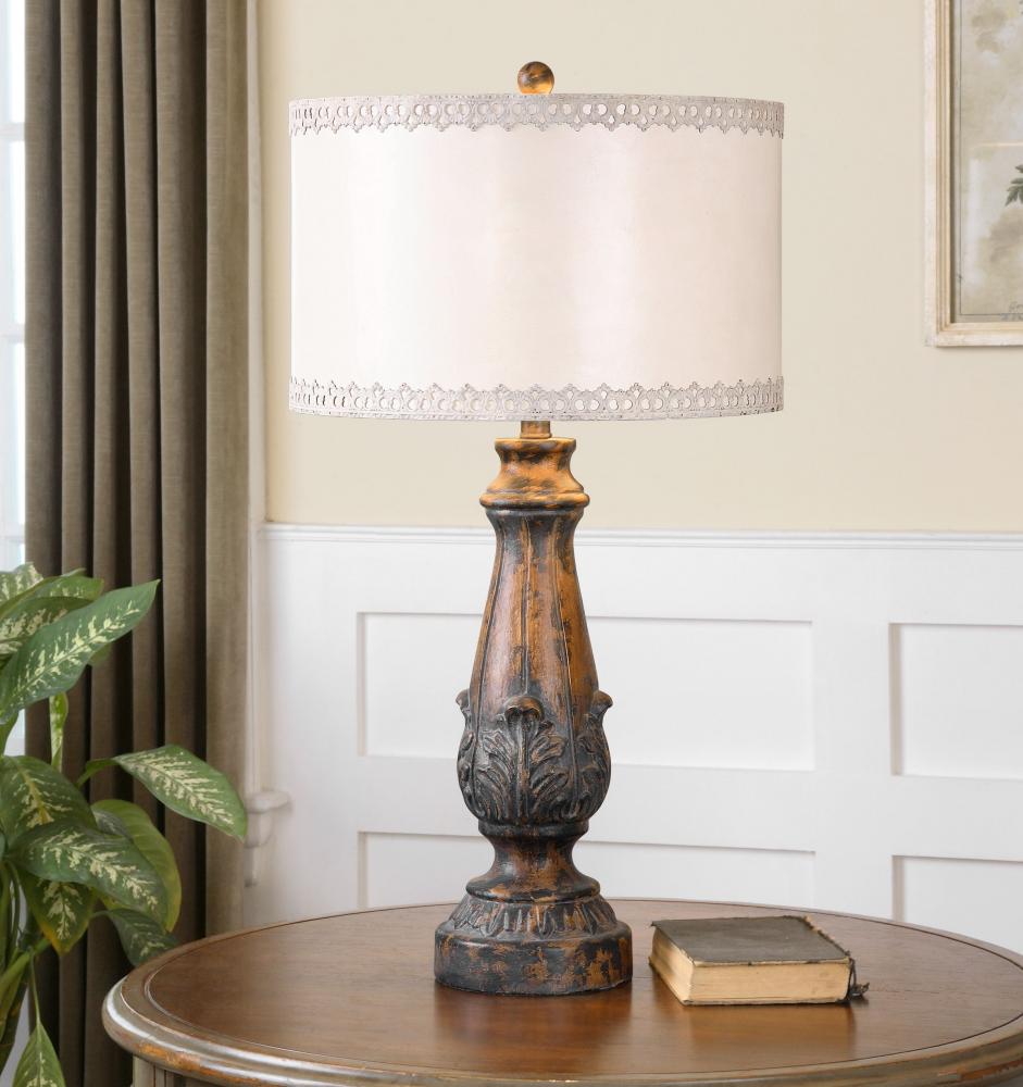 Uttermost Valdarno Aged Pecan Table Lamp