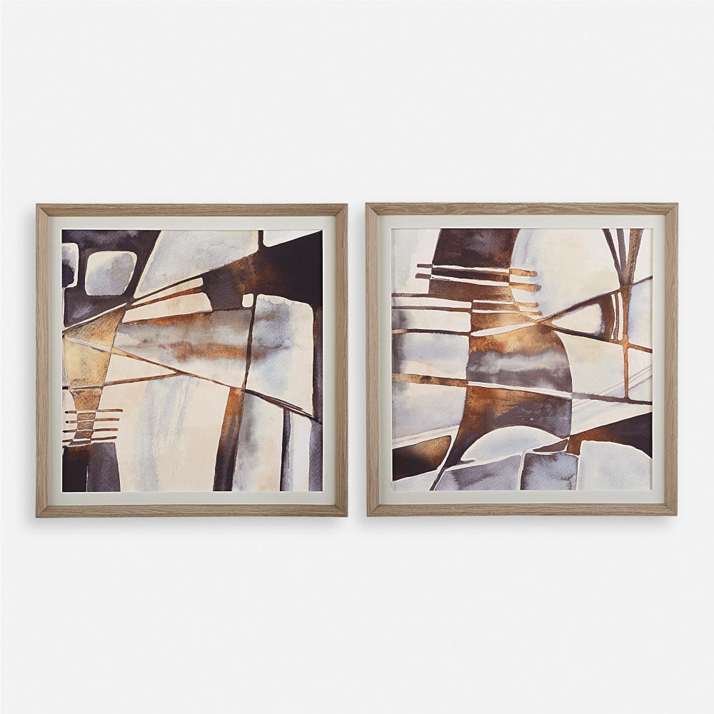 Uttermost Vetrina Framed Abstract Prints Set/2