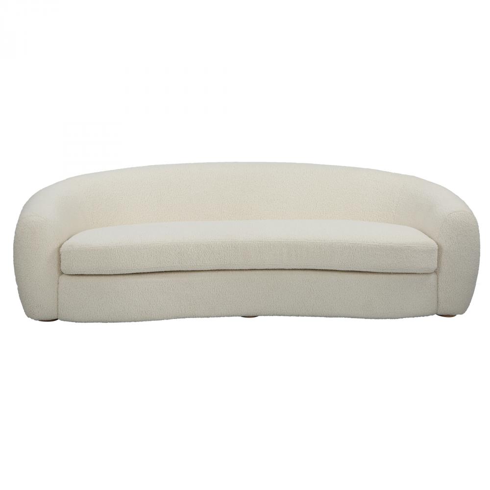 Uttermost Capra Art Deco White Sofa