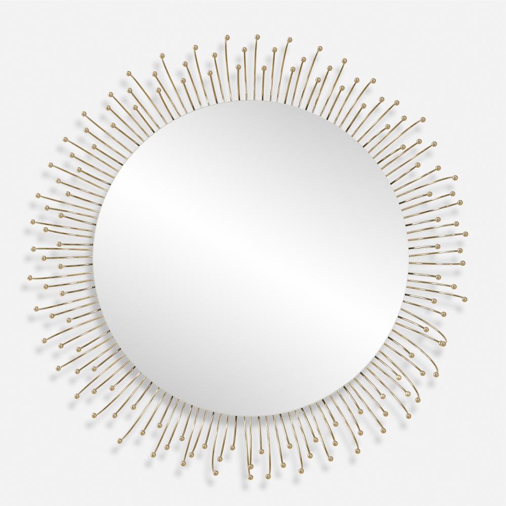 Uttermost Aga Round Gold Mirror