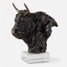  18148 - Bison Bust Bronze Sculpture