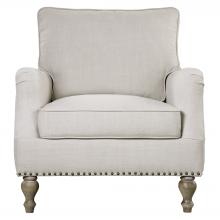  23291 - Uttermost Armstead Antique White Armchair
