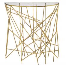  25175 - Uttermost Philosopher Gold Console Table