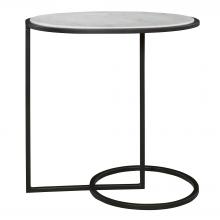  25749 - Uttermost Twofold White Marble Accent Table